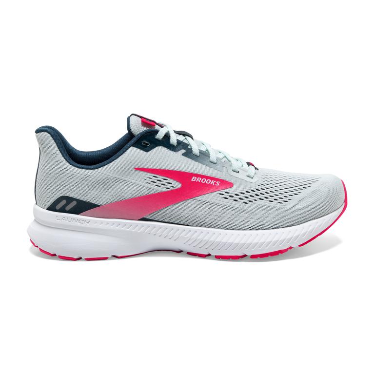 Brooks Women's Launch 8 Light-Cushion Road Running Shoes - Ice Flow/Navy/Pink/grey (VRMS34925)